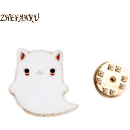 High Quality Badges Animal Brooches Pins Cute Cat Enamel Brooch Girl Wholesale