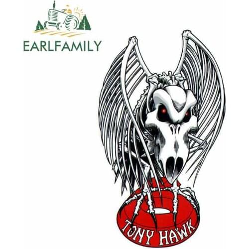 EARLFAMILY 13cm x 7.6cm for Birdhouse Tony Hawk Falcon Funny Car Stickers and Decals Creative JDM ATV Skateboard Laptop Car Wrap