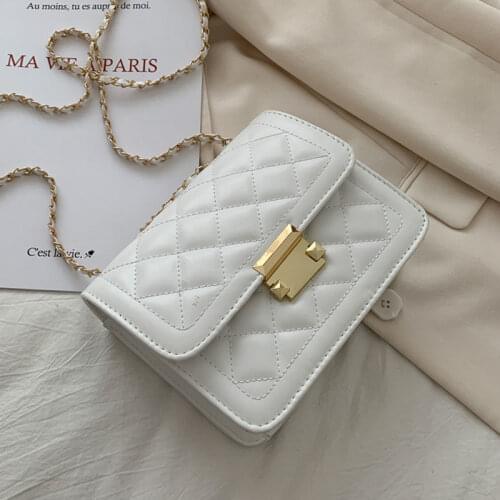 New Casual Chain Crossbody Bags For Women Fashion Simple Shoulder Bag Ladies Designer Handbags PU Leather Bags