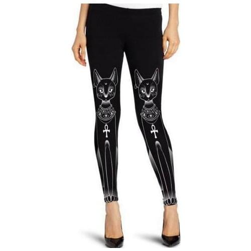 50pcs/lot fedex fast hip hop style Womens cute Black white cat cow peacock Digital Printing Elasticity legging