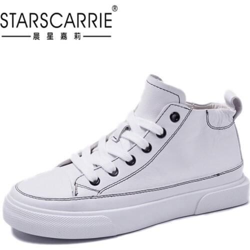 High top small white shoes womens spring 2021 new Korean lace up white shoes student casual board shoes womens shoes spring