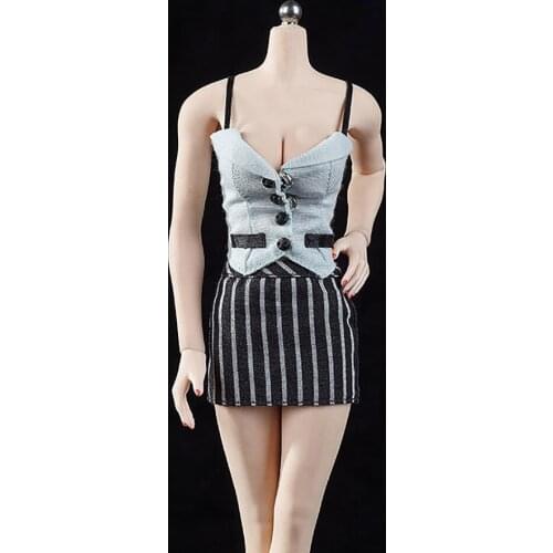 1/6 Scale Female Soldier Sexy Dress Fashion Office Girl Dress Fits 12'' PH JO Rubberized Female Body Action Figure Clothing