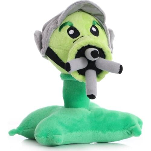 1pcs 17cm Plants vs Zombies Plush Toys Doll PVZ Plants Gatling Pea Soft Stuffed Toy Doll for Children Kids Gifts