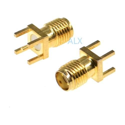 10PCS SMA-KHD RF ADAPTER FEMALE PLUG Straight Receptacle Solder 180 DEGREE SMA-KE Antenna CONNECTOR PCB Mount Thru Hole