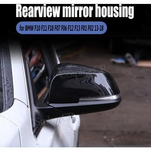 2pcs for BMW 5 6 7 Series F10 F11 F18 F07 F06 F12 F01 F02 Car Side Car Styling Shell Mirror Cover Caps Carbon Fiber Pattern