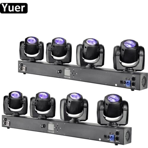 2Pcs/Lot NEW Disco Lighting 4x32W RGBW 4IN1 LED Four Heads Moving Head Light DMX512 Sound Channel For DJ Disco Party Night Light