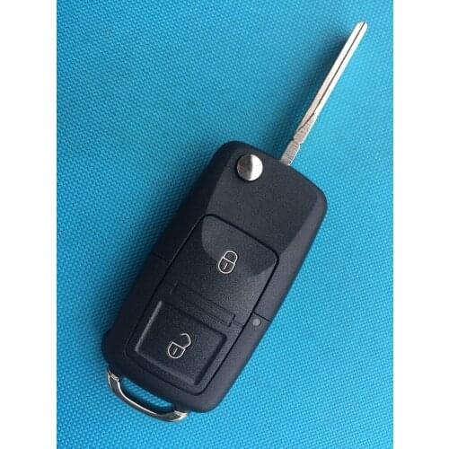 5Pcs/Lot 2/2+1/3/4 Buttons Red Panic Replacement Flip Folding Car Shell For Vvw Remote Key Blank Case Uncut Blade No Logo Parts