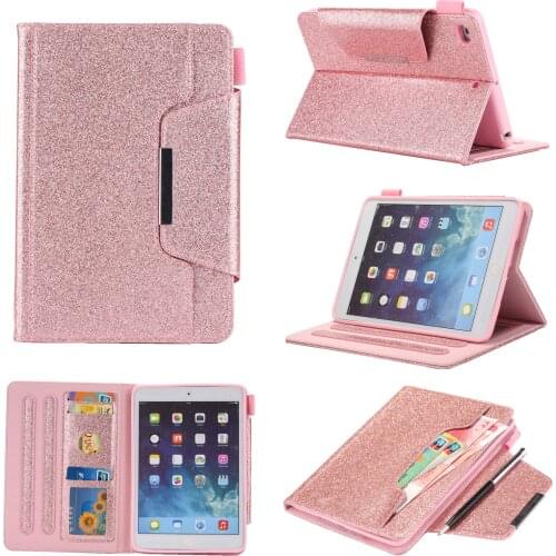 7.9" Bling Rose Gold Tablet Case For iPad Mini 4 Case 7.9 inch Cover For iPad Mini 5 Casee Glitter Shell Fundas Caqa Gift Stylus