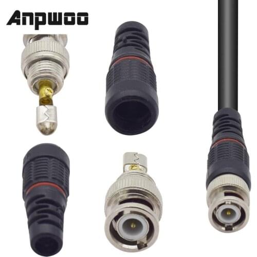 Anpwoo 10pcs JR-B35 cctv connector BNC adaptor ,50ohms 75ohms BNC connector