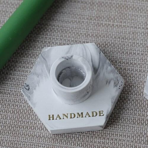 Concrete Candlestick Epoxy Resin Molds Cement Candle Holder Silicone Mold Tools X4YA