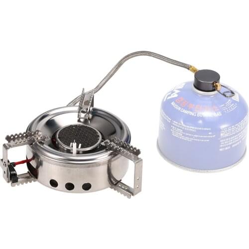 Outdoor Mountaineering Camping Cooking Big Power Windproof Gas Stove Head Butane Burner Infrared Heating Stove Split-Type 3500W