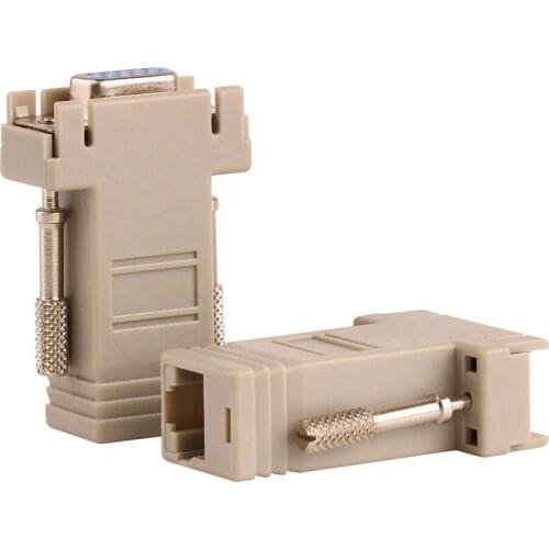 DB9 Female to RJ45 Female Adapter Connector rs232 Modular Converter Wholesale 100pcs