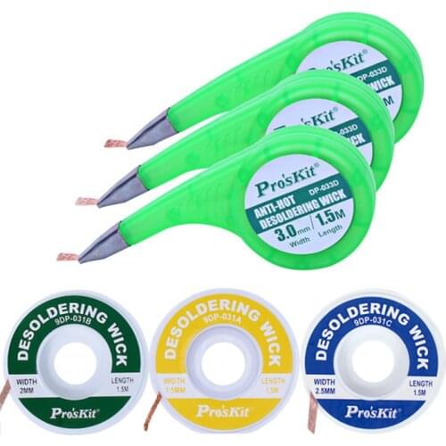 Desoldering Core Wick Desoldering Braid Solder Remover Vacuum Sucker Desoldering Pump Tool Proskit BGA Solder Wick Welding Tools