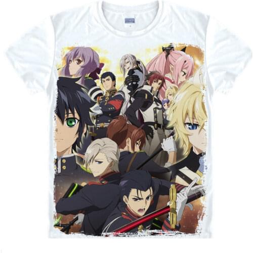 Seraph of the end T-Shirt Krul Tepes Shirt Fashion printed t-shirts Anime Collection kawaii dress summer shirts Japanese Anime A