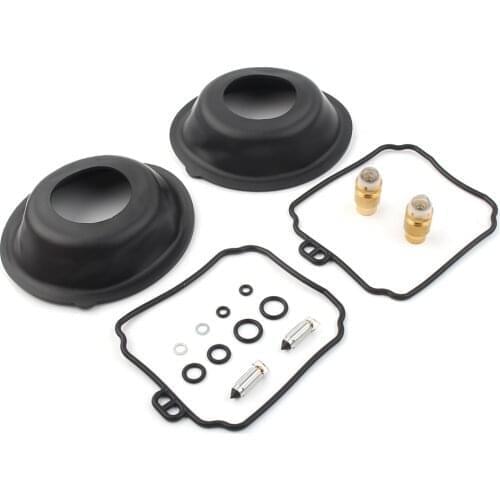 2Sets Carburetor Rebuild Repair Card Kits Plunger Diaphragm For Yamaha V Star 650 XVS650 XVS 650A