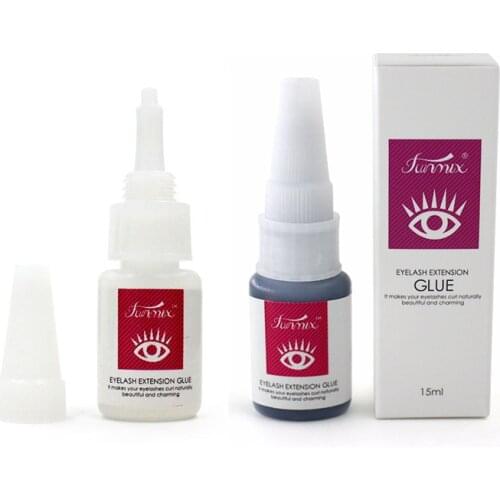 Eyelash Glue Fast Drying 15ml False Eyelash Grafting Glue Long Lasting Clear Black False Eyelash Extension Grafting Glue