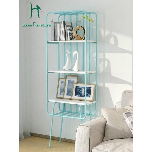 Louis Fashion Bookcases Nordic Iron Art Living Room Study Room Background Wall Partition Modern Simple Line Display