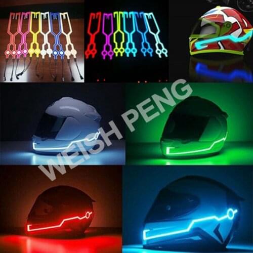 Motorcycle Helmet EL Cold Light Mod Kit Tron Helmets Mode Night Time Riding Signal Flashing Lights strip Bar DIY