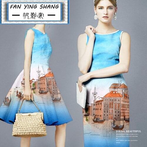 Fashion 0.82m/piece Romantic Venice jacquard fashion latest fashion color stereoscopic jacquard fabric brocade Free Shipping