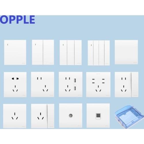 YouPin OPPLE wall switch socket, cassette splash box, double control double switch, TV phone computer jack