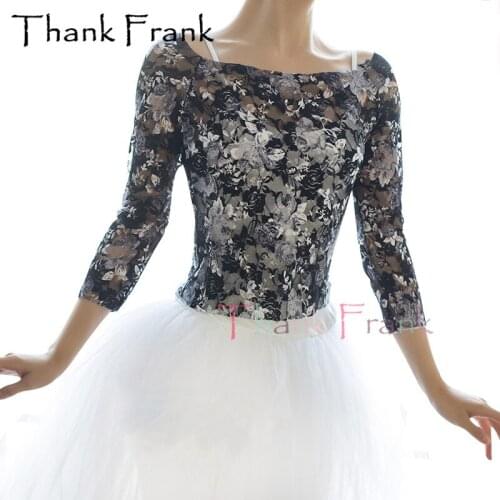 New Elastic Mesh Ballet Top Girls Women Half Sleeve Practice Dance Smock Blouse Adult Professional Rose Ballerina Costume C740
