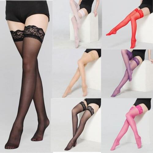 NEW 2020 Womens Long Over Knee Stockings Thigh Knee High Sexy Lingerie Stockings Nylon Lace Sexy Stockings Fishnet Mesh Socks