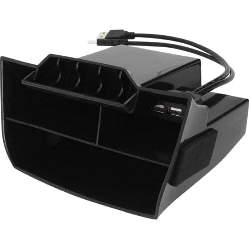 NEW-for Honda Civic 2016 2017 2018 2019 Interior Accessories Car Black ABS Inner Console Central Storage Box with USB Port