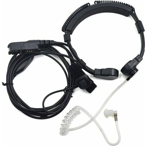 Oppxun Throat Mic Microphone Air Tube Earpiece Headset PTT for Motorola MTP3250 DP2400