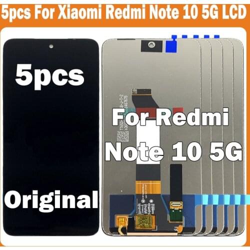 Wholesale 5pcs For Xiaomi Redmi Note 10 5G LCD Display Replacement Screen Digitizer Parts For Redmi Note 10 5G With Frame