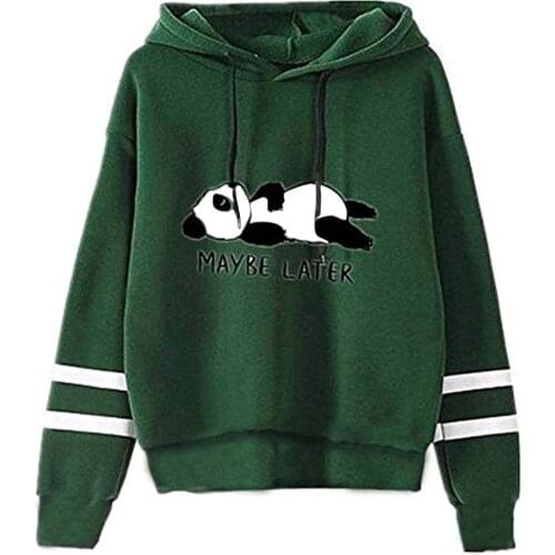 Casual Bear print Pullover Hoodies striped hooded Drawstring sweatshirts for girl autumn winter Long Sleeve Pullover top свитшот