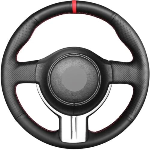 Hand-stitched Black Artificial Leather Marker Car Steering Wheel Cover for Toyota 86 2012-2015 Subaru BRZ 2012-2015 Scion FRS