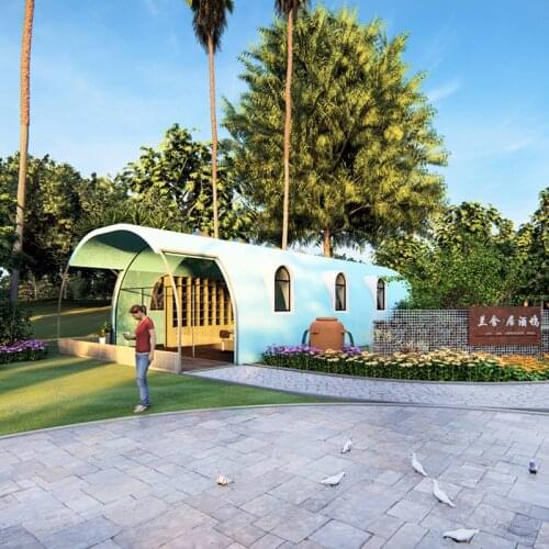 Prefab and graphene dome house and boat Geodesic building prefabricated for vacation（110square meters