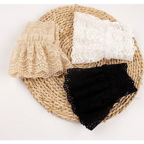 Detachable cuffs Lace Ruffles Elbow Sleeve Cuff Fake Sleeve Arm Cover Scar Cover Gloves Sun Protection Female Transparent cuffs
