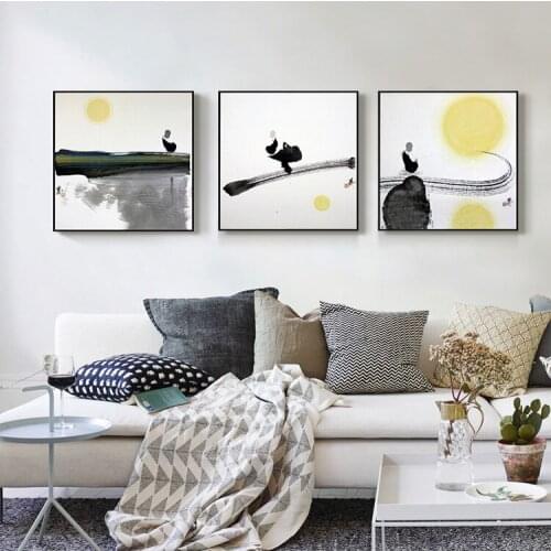 Style Painting Chinese Ink Handpainted Oil Painting On Canvas Painting Wall Art Wall Pictures For Living Room Home Decor