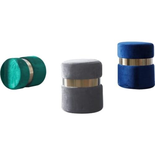 Shoe stool at the door, sofa footstool, household bedroom makeup stool, simple small round pier childrens stool