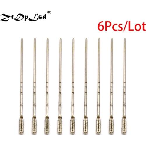 6Pcs/Lot 1.0~2.3mm Diamond Coated Drill Bits Solid Needle For Jewelry Agate Hole Jade Amber Stone Ceramic Glass Power Tools