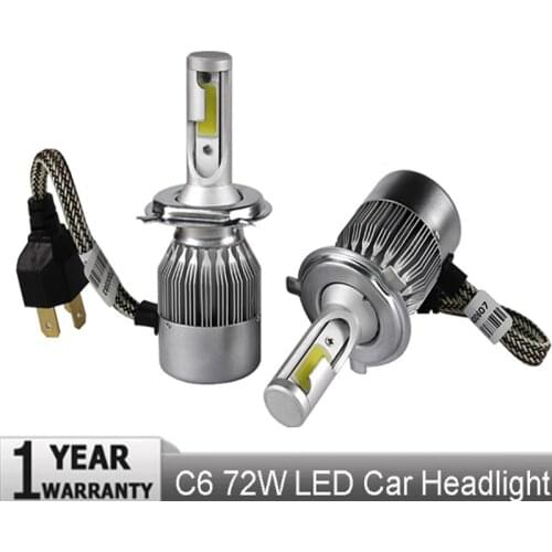LED Car Headlight H1 H3 H4 H7 Fog Light H8/H11 HB3/9005 HB4/9006 9012 9007 H13 3000K 8000K 6000K 72W 8000LM All In One Car