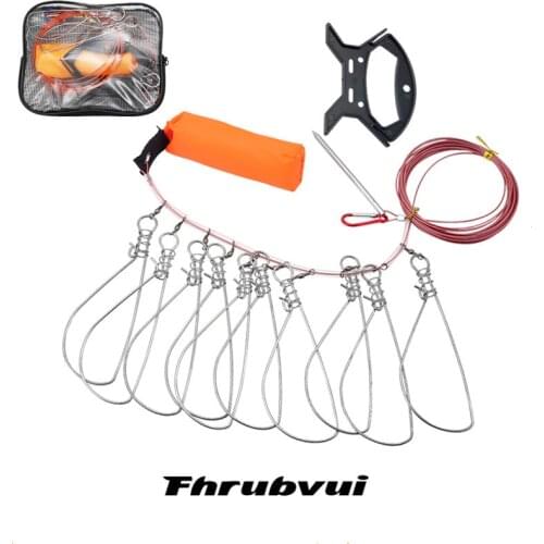 Stainless Steel Fish Locking Device Portable Fish Locking Device Steel Wire Thick Fish BoltDeviceFishingLockBuckleStainlessSteel