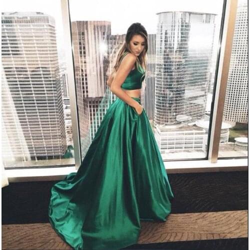 Dark Green Satin Skirts For Women Custom Made High Waist Yong Girls Causal Skirt Zipper Waist Homecoming Gown Only Skirt