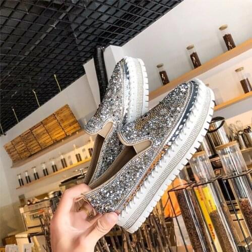 Women Flat Shoes Female Espadrilles Women Loafers For Spring Ladies Moccasins Shoes Crystals Derby Shoes Women Creepers Z3-09