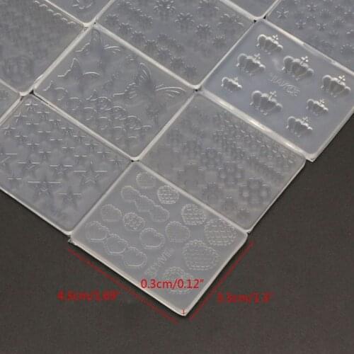 2021 New 12Pcs Mini Nail Art Silicone Mold Leaves Flower Animals Template Resin Molds Kit