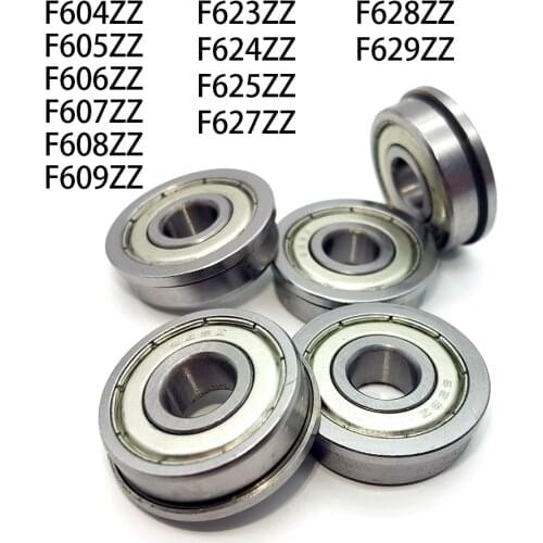 2pcs Flange Ball Bearings F604-F629 3D Printers VORON Parts Deep Groove Pulley Wheel