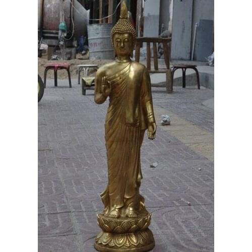 28"Thailand buddhism temple brass sakyamuni Shakyamuni Tathagata buddha statue