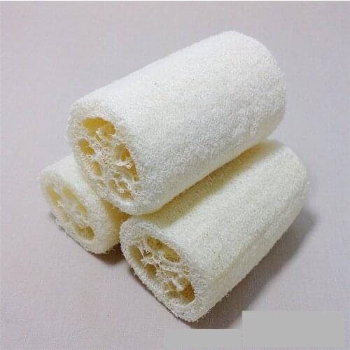3pcs/lot 10CM Length Natural Loofah Luffa Loofa Bath Shower Sponge Spa Body Scrubber Horniness Remover Bathing Massage Sponge