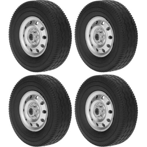 4pcs Plastic Rubber Tire RC Toy Accessory Upgrade Parts Fit for WPL1/10 Drift Truck D12
