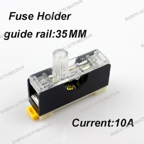 5pcs packing shipping free FS-101 Fuse Holders W 5 Amp 6x30mm glass fuse holder Single guide fuse box