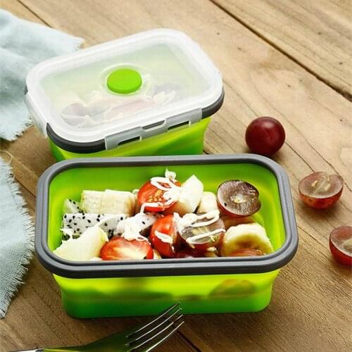 50 Set Silicone Folding Bento Box Collapsible Portable Lunch Box for Food Dinnerware Food Container Bowl