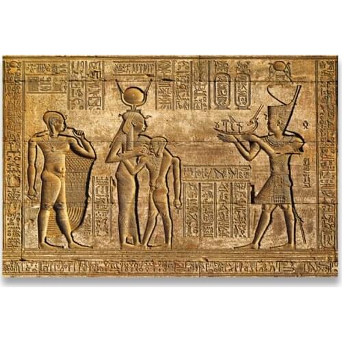 Abstract Ancient Egyptian Fresco Canvas Painting Wall Art Vintage Picture Posters Print Living Room Bedroom Corridor Decoration