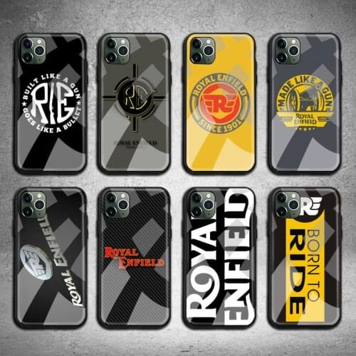 Royal Enfield Motorcycles Phone Case Tempered Glass For iPhone 12 pro max mini 11 Pro XR XS MAX 8 X 7 6S 6 Plus SE 2020 case