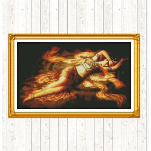 Dreamland 14CT 11CT Counted Stamped DMC Cotton Thread Printed Canvas DIY Needlework Crafts Handmade Cross Stitch Embroidery Kits